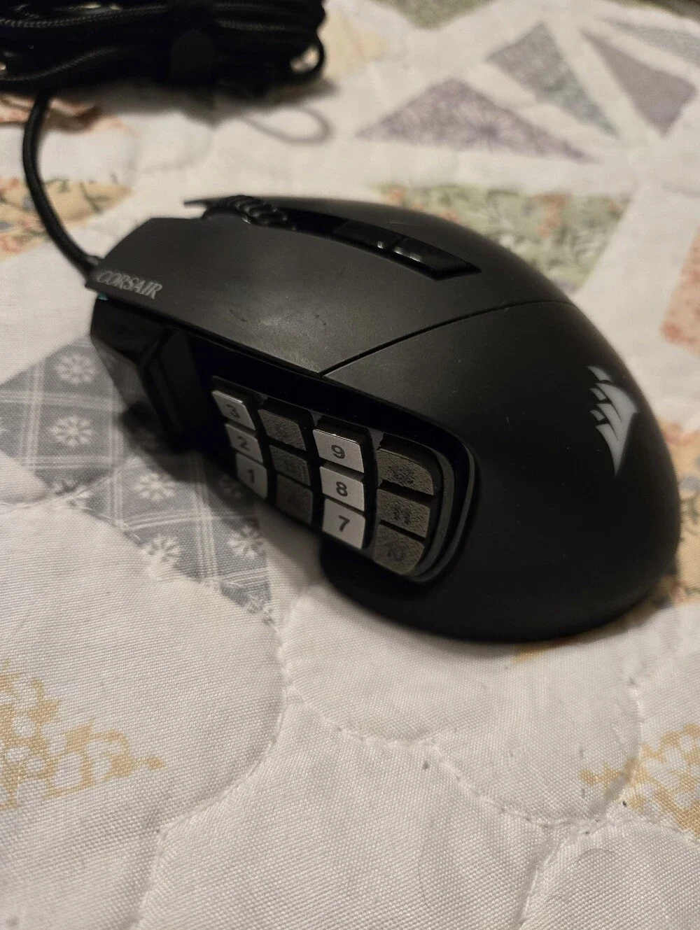 Corsair Black Wired Gaming Mouse with Braided Cable
